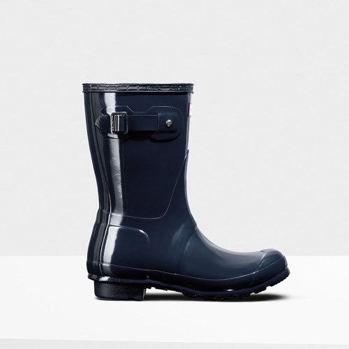 Hunter Original Gloss Short Rain Boots For Womens - NZ W9340